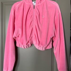 Juicy Couture Pink Cropped Zip Up
